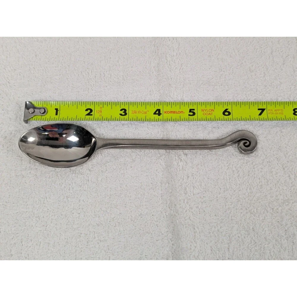 Pier 1 Imports - LILY - Fork  & Spoon & Knife - Swirl Scroll Stainless - 5 Piece